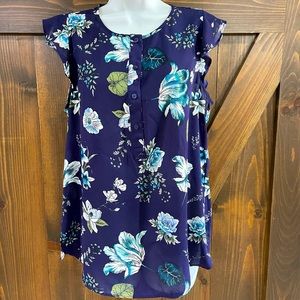 Loft Outlet Blouse short sleeve Womens size M